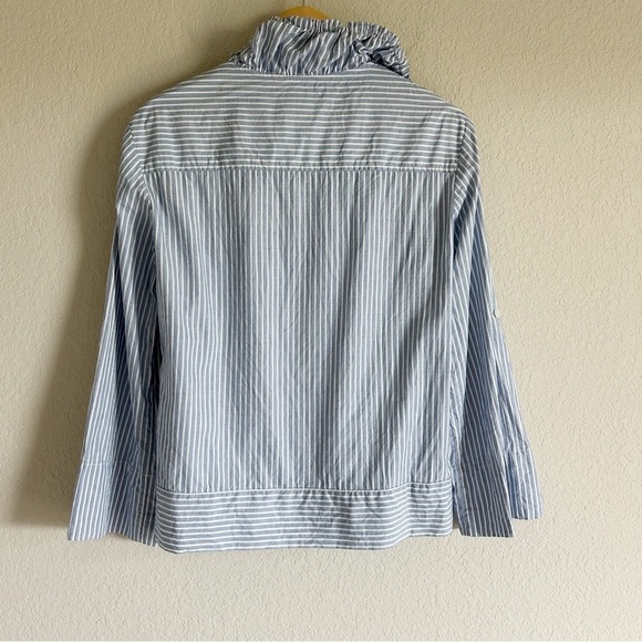 FINLEY Anorak Stripe Top Blue Pullover Half Zip Size S - Picture 3 of 7